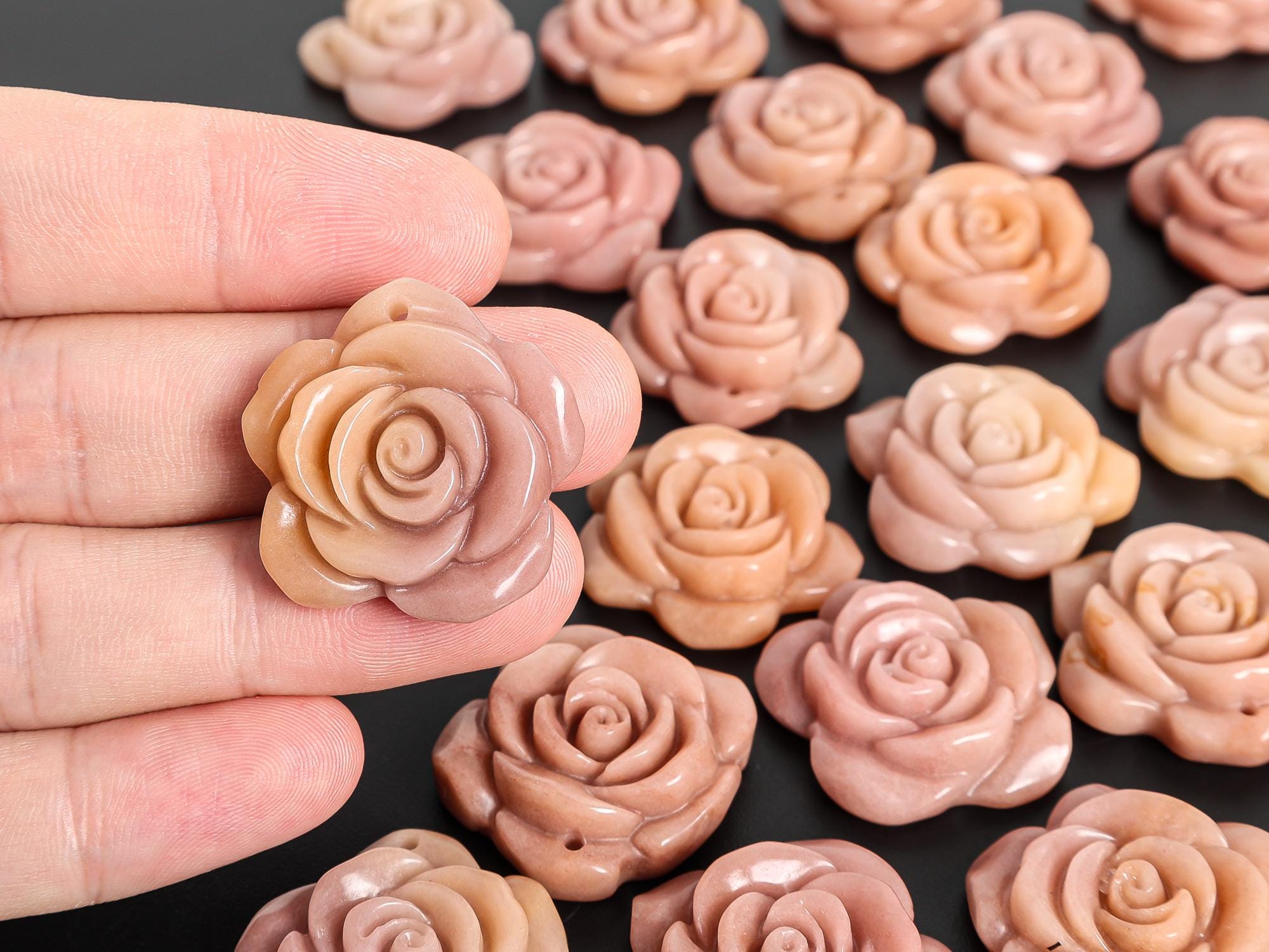 Peach Pink Aventurine Flower Pendant Grade Aaa Natural One Of A Kind Gemstone Peach Pink Aventurine Flower Pendant Grade Aaa Natural One Of A Kind Gemstone