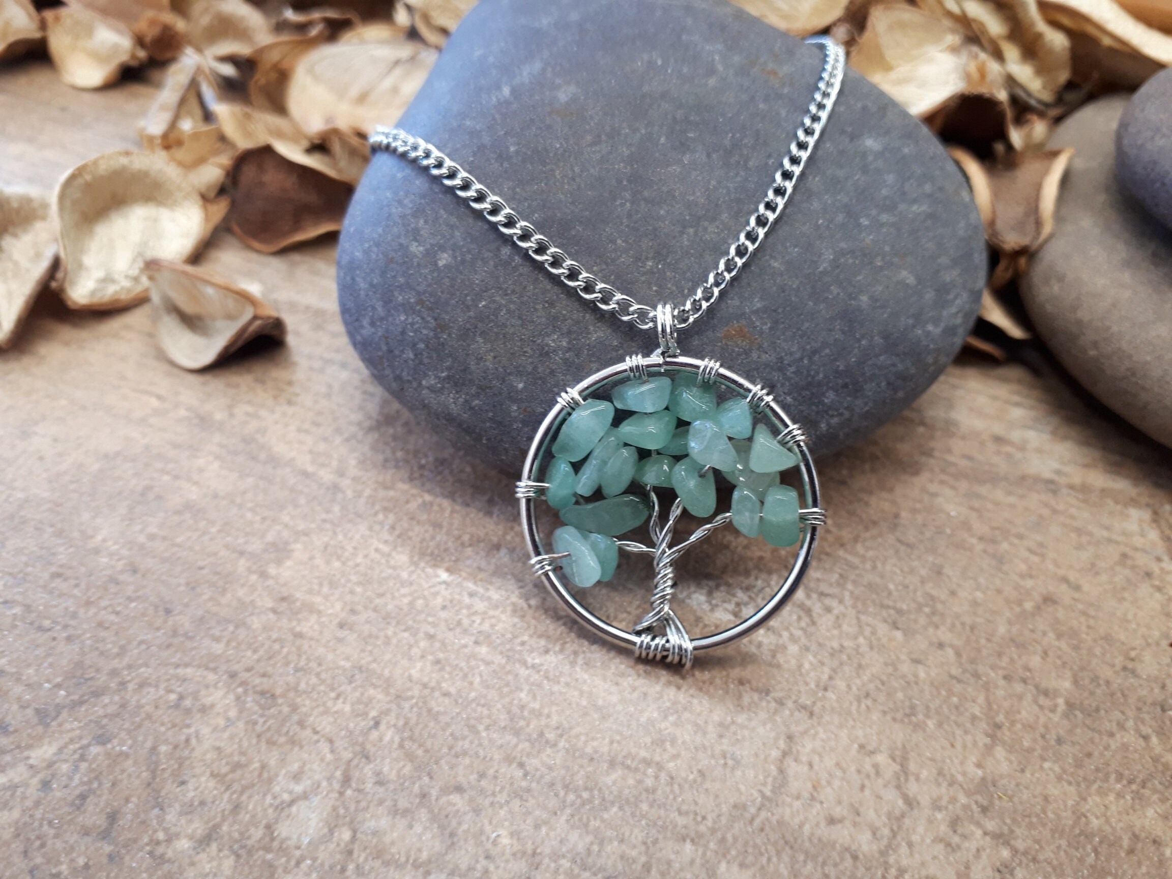 Aventurine Silver Pendant • Natural Aventurine Pendant. Green And Silver Necklace, Throat Chakra • Aventurine Jewelry • Aventurine Pendant