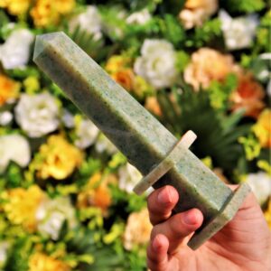 Green Aventurine Crystal Obelisk: Healing Energy Tower (195MM) Green Aventurine Crystal Obelisk: Healing Energy Tower (195MM)