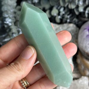 Green Aventurine Crystal Wand: Massage & Pressure Point Green Aventurine Crystal Wand: Massage & Pressure Point
