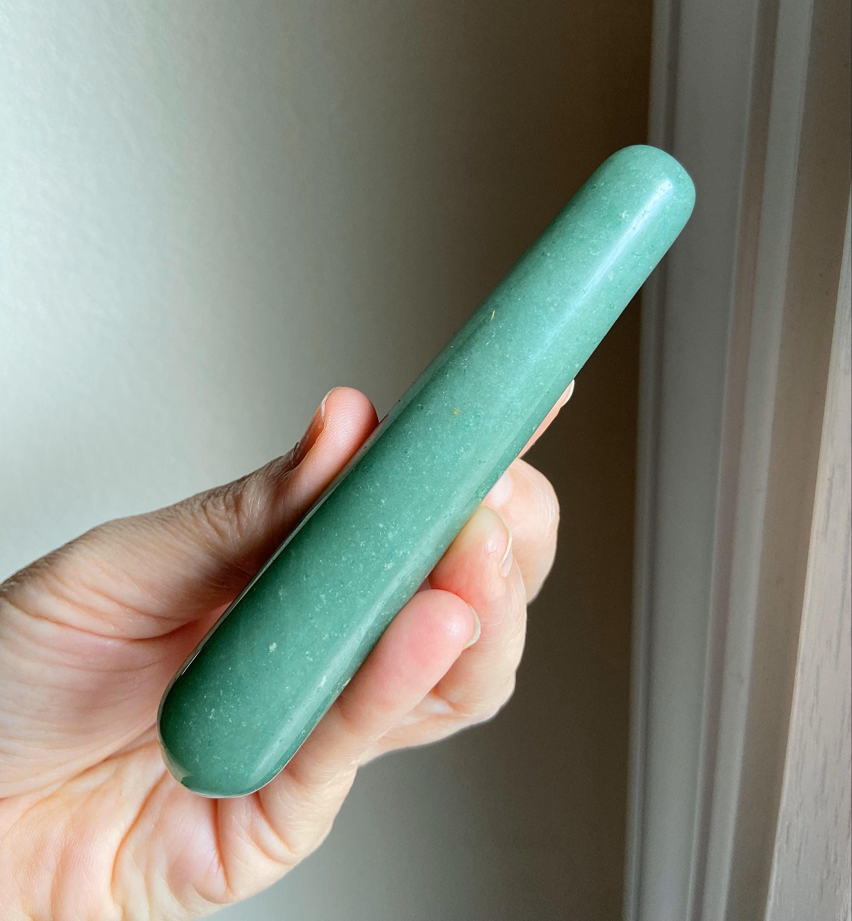 High Quality Green Aventurine Wand, Massage Crystal