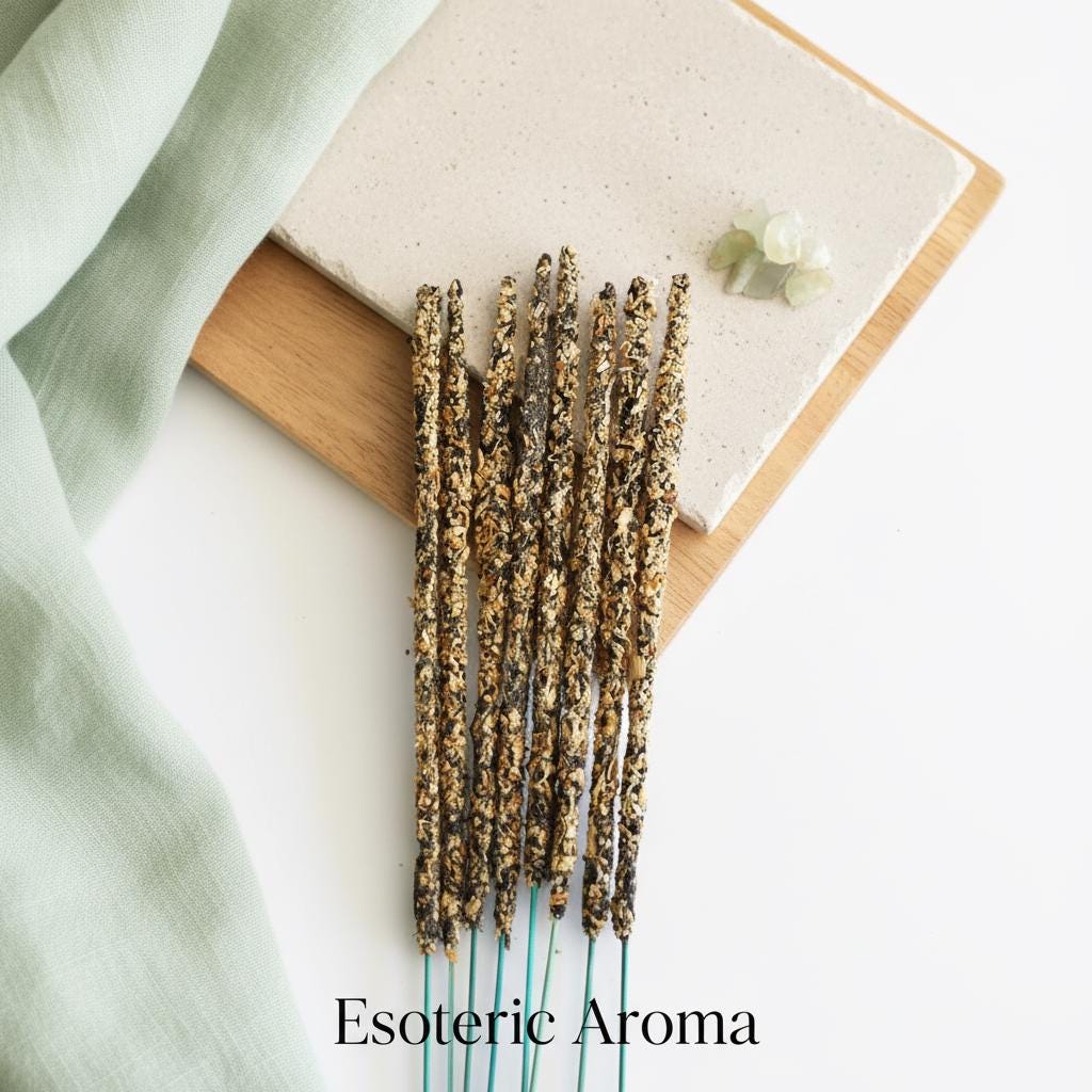 Aventurine Incense Sticks (20g): Prosperity & Opportunity Ritual Incense With Aventurine Crystal Chips