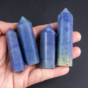 Natural Blue Aventurine Obelisk Tower Point wand healing crystal Towers Natural Blue Aventurine Obelisk Tower Point wand healing crystal Towers