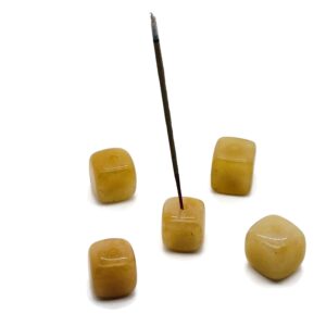 Orange Aventurine Crystal Incense Holder - Crystal Stone Incense Stick Holder - Polished Cube Incense Holder - Healing Stone - IN1016 Orange Aventurine Crystal Incense Holder - Crystal Stone Incense Stick Holder - Polished Cube Incense Holder - Healing Stone - IN1016