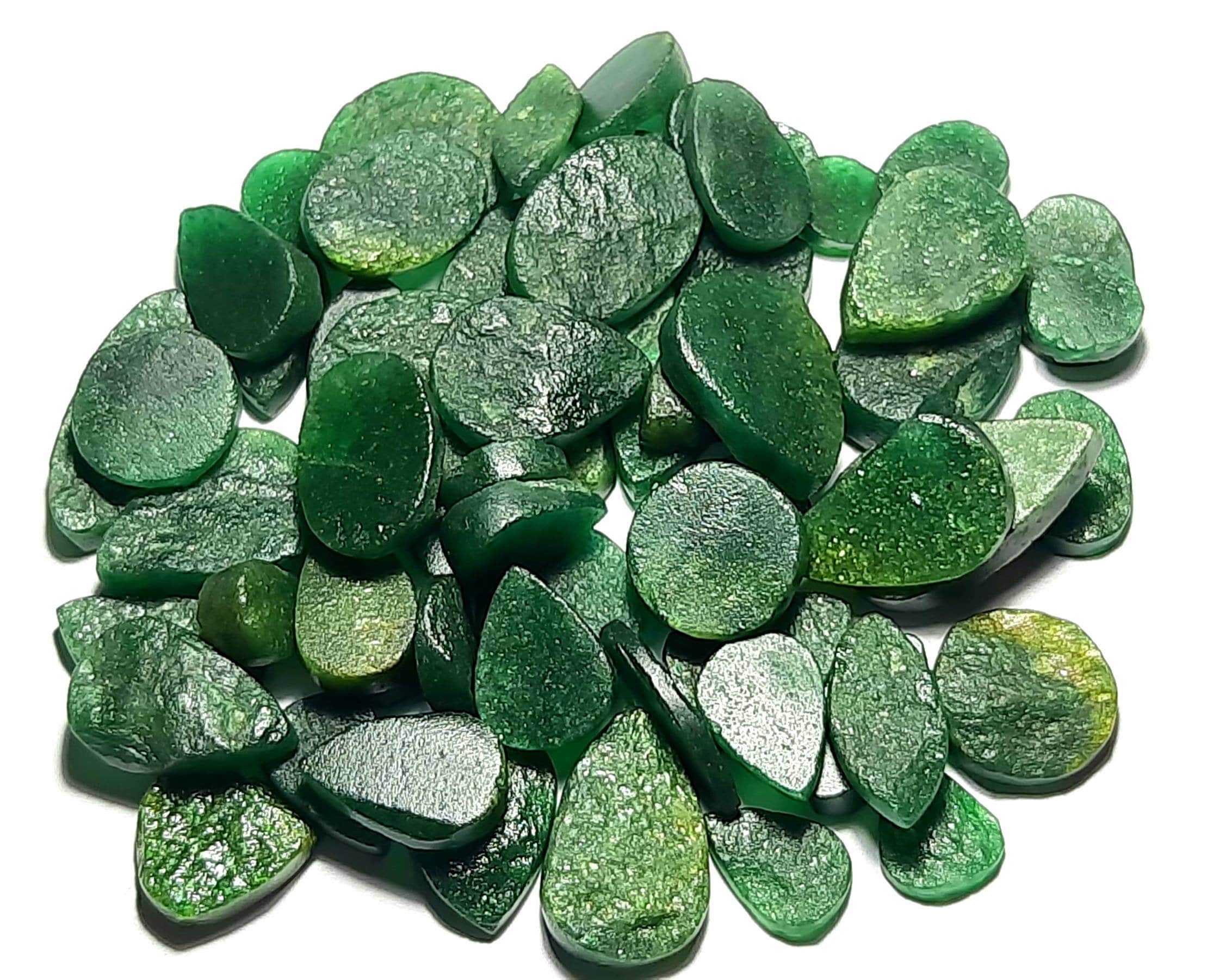 Green Aventurine Druzy: Unpolished Rough Gemstone For Jewelry