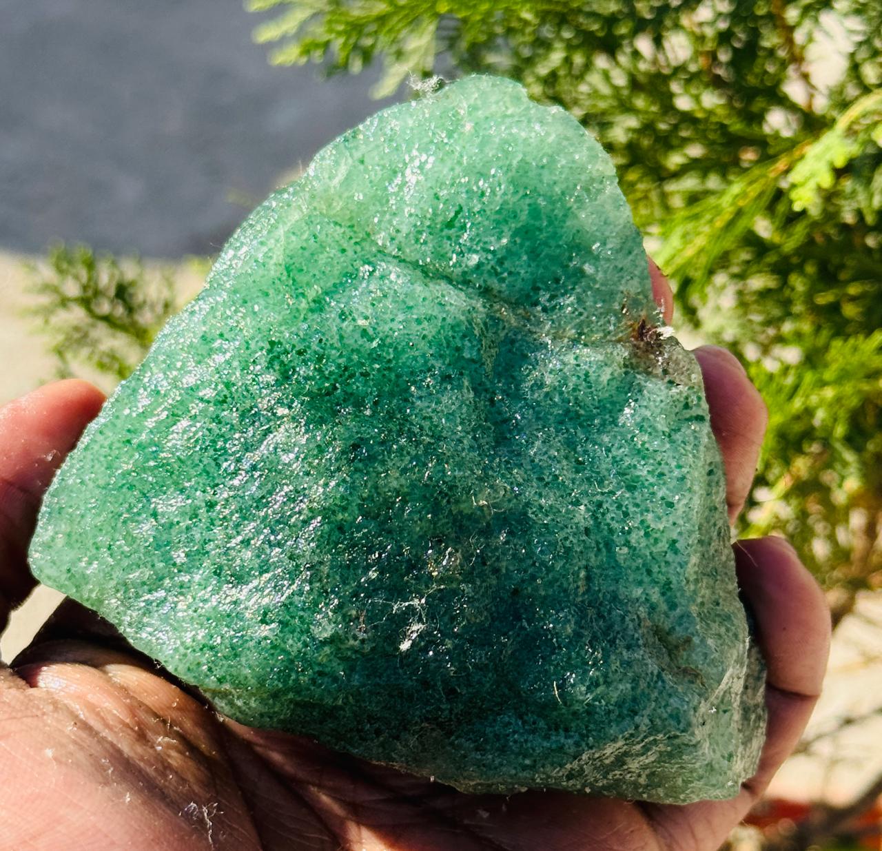 Green Aventurine Raw Rough Natural Healing Jewelery Making Manjifestation Stone595 Gram