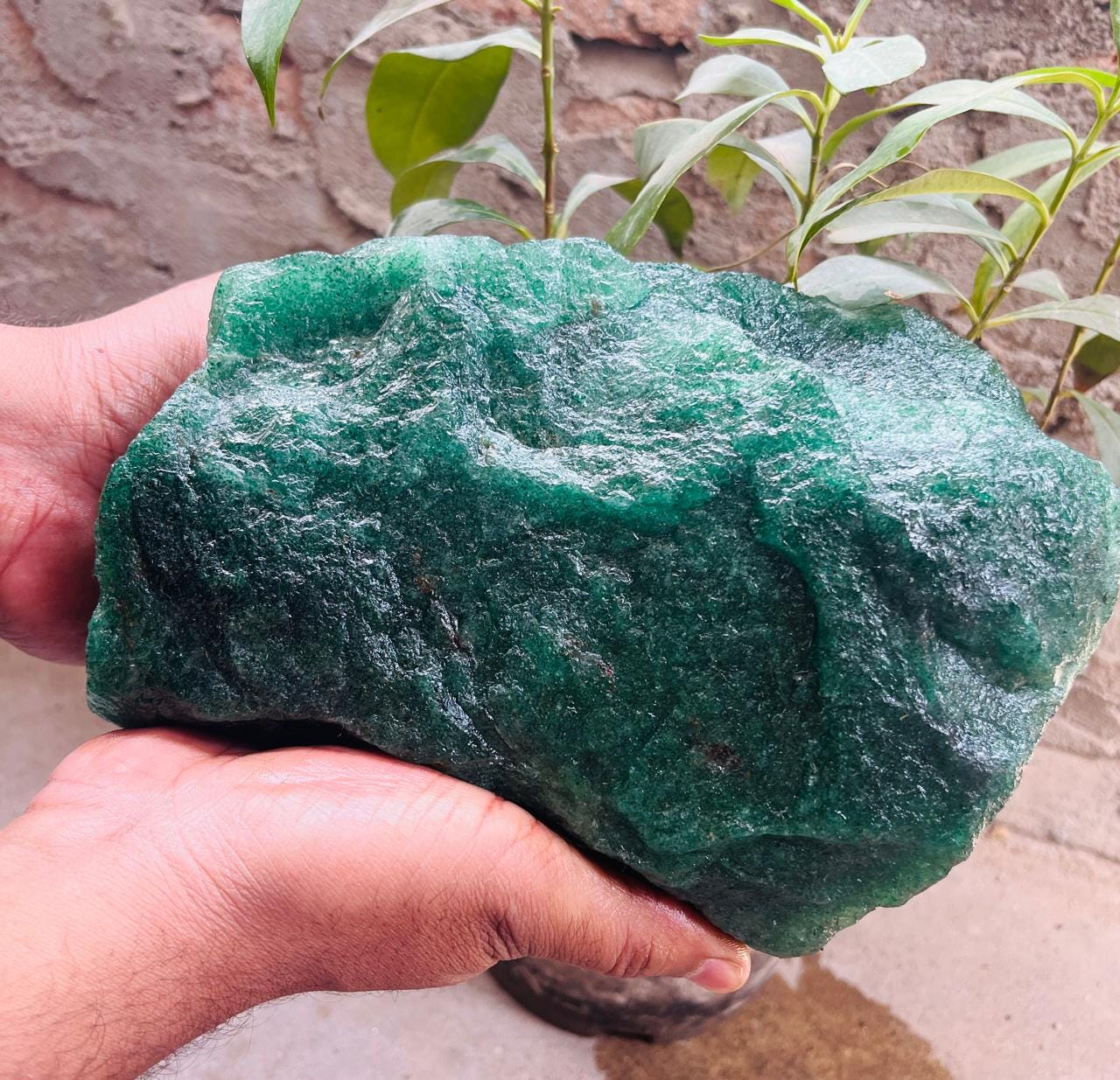 Green Aventurine Raw Rough Natural Healing Jewelery Making Manjifestation Stone 4.120kg