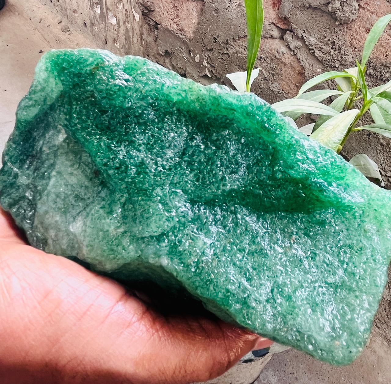 Green Aventurine Raw Rough Natural Healing Jewelery Making Manjifestation Stone 1.740gram