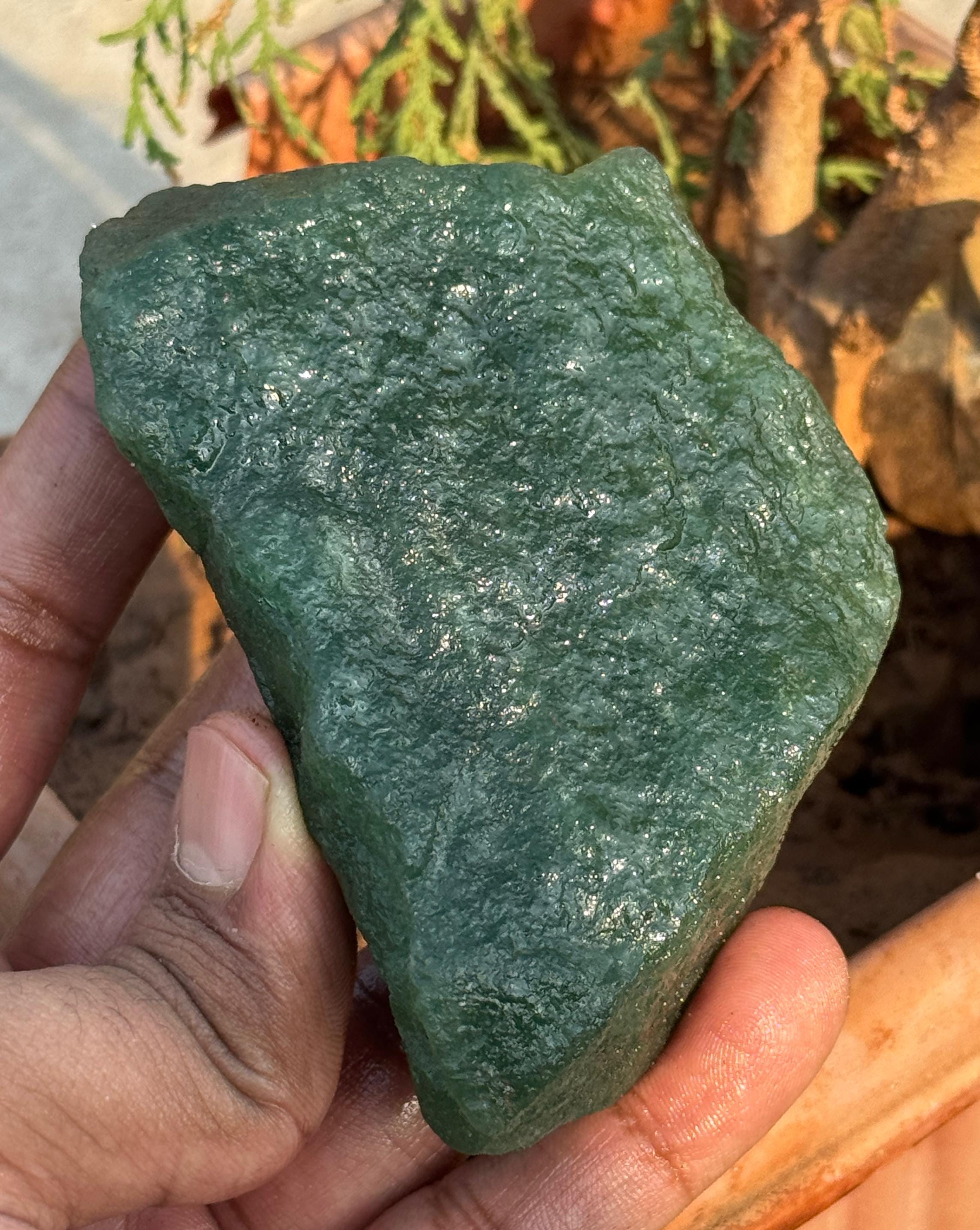 Green Aventurine Raw Rough Natural Healing Jewelery Making Manjifestation Stone 240gram