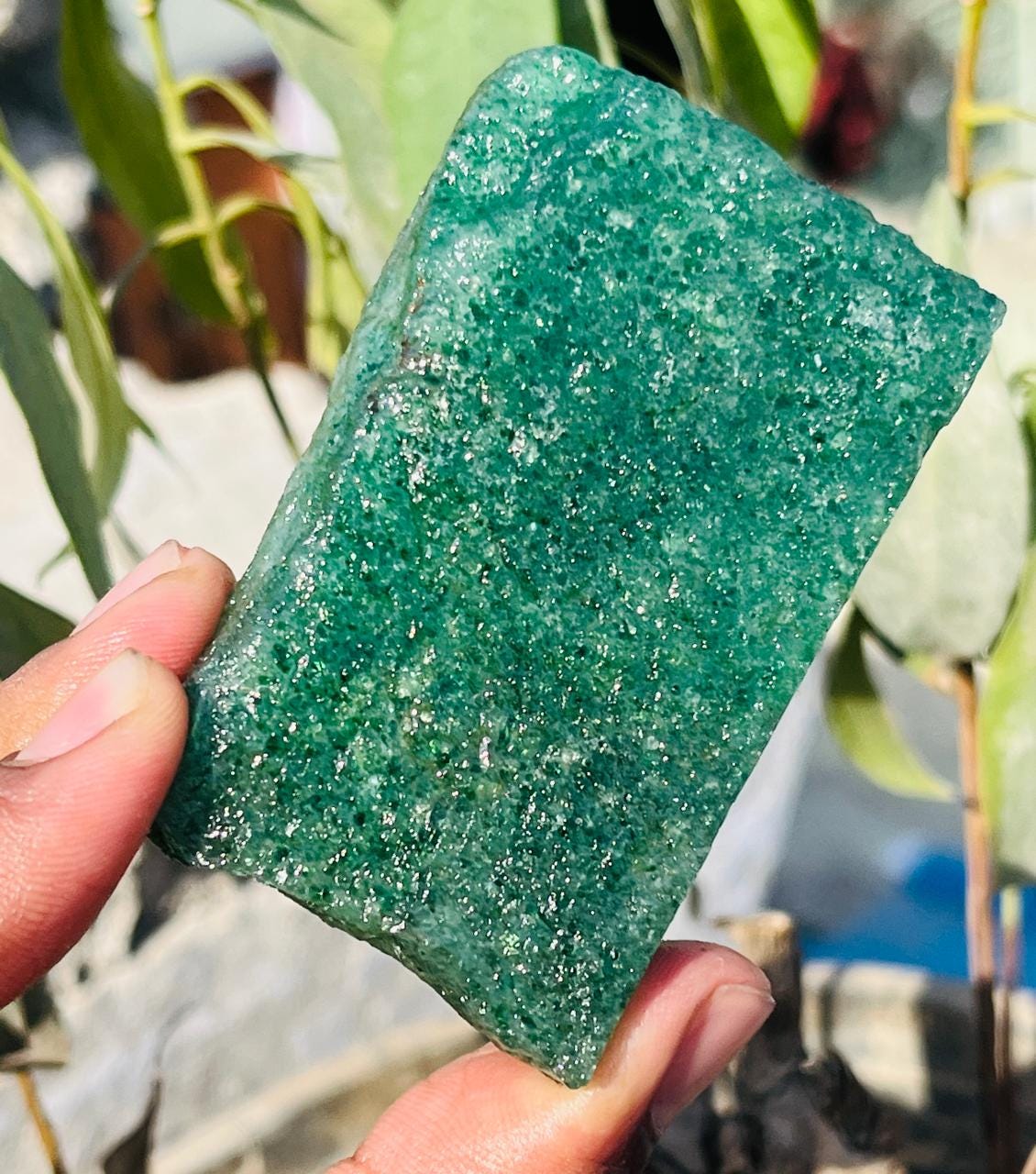 Green Aventurine Raw Rough Natural Healing Jewelery Making Manjifestation Stone 550