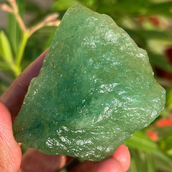 Raw Green Aventurine Specimen: Natural Healing Crystal, Home Decor (499.99 Carat)