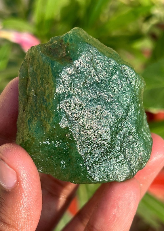 Raw Green Aventurine Specimen: Natural Healing Crystal, Home Decor (340.30 Carat)