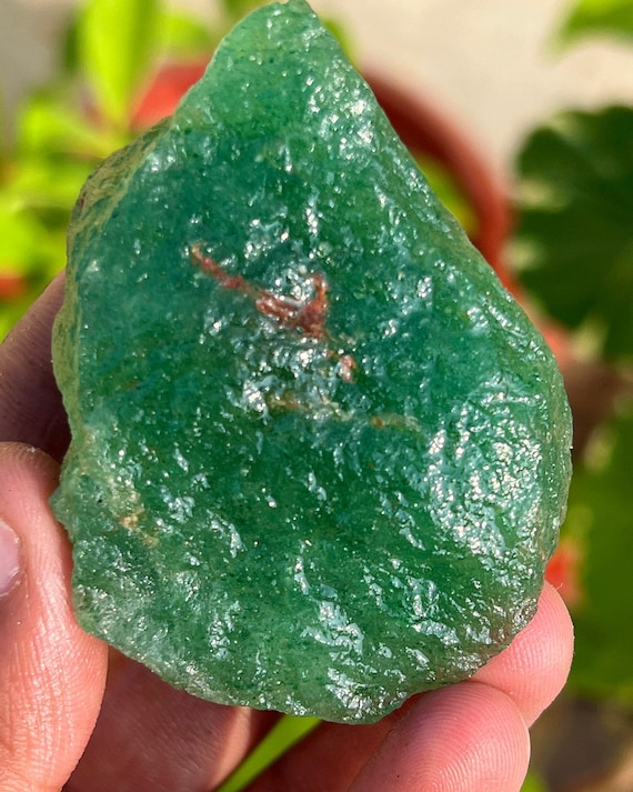 Raw Green Aventurine Specimen: Natural Healing Crystal (475 Carat)