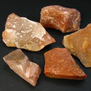 Lot Of 5 Natural Rough Red - Brown Aventurine Stones From Brazil