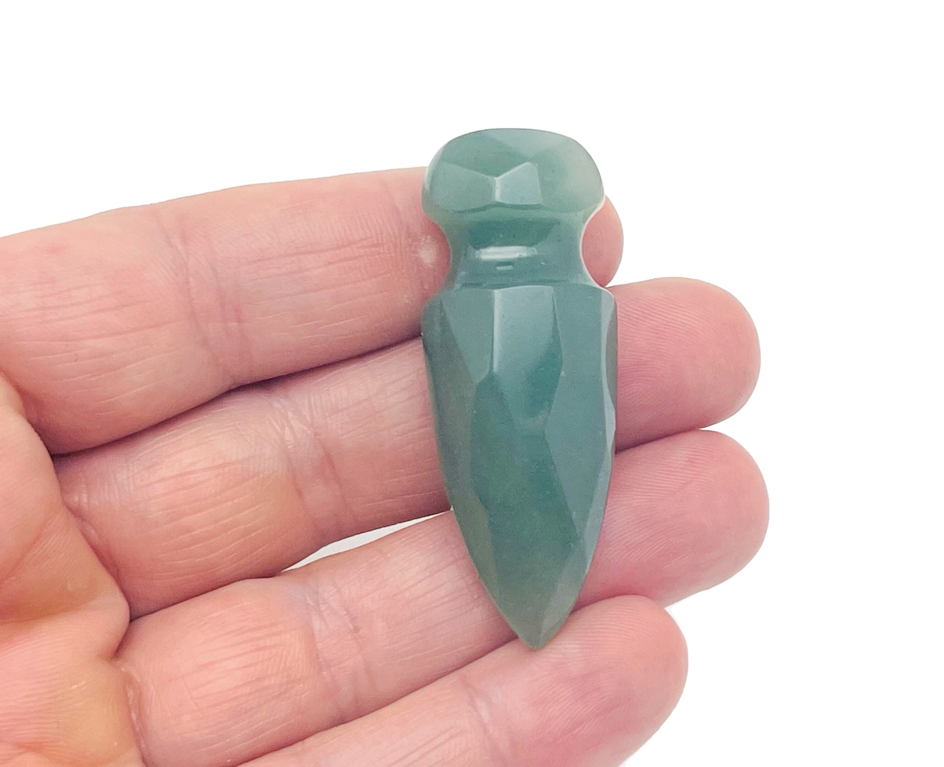 Aventurine Mini Sword Dagger Gemstone - Sword Carved Crystal - Crystal Energy - Mineral Specimen - Crystal Gifts - Sw1006