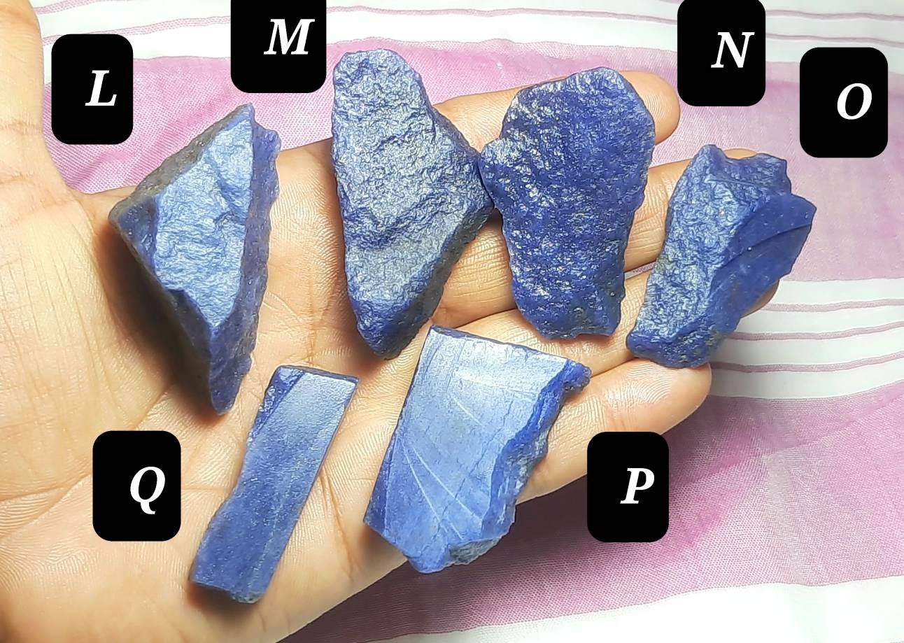 Natural Blue Aventurine Rough Gemstone: Healing Crystals Specimens Rock Slices Slab