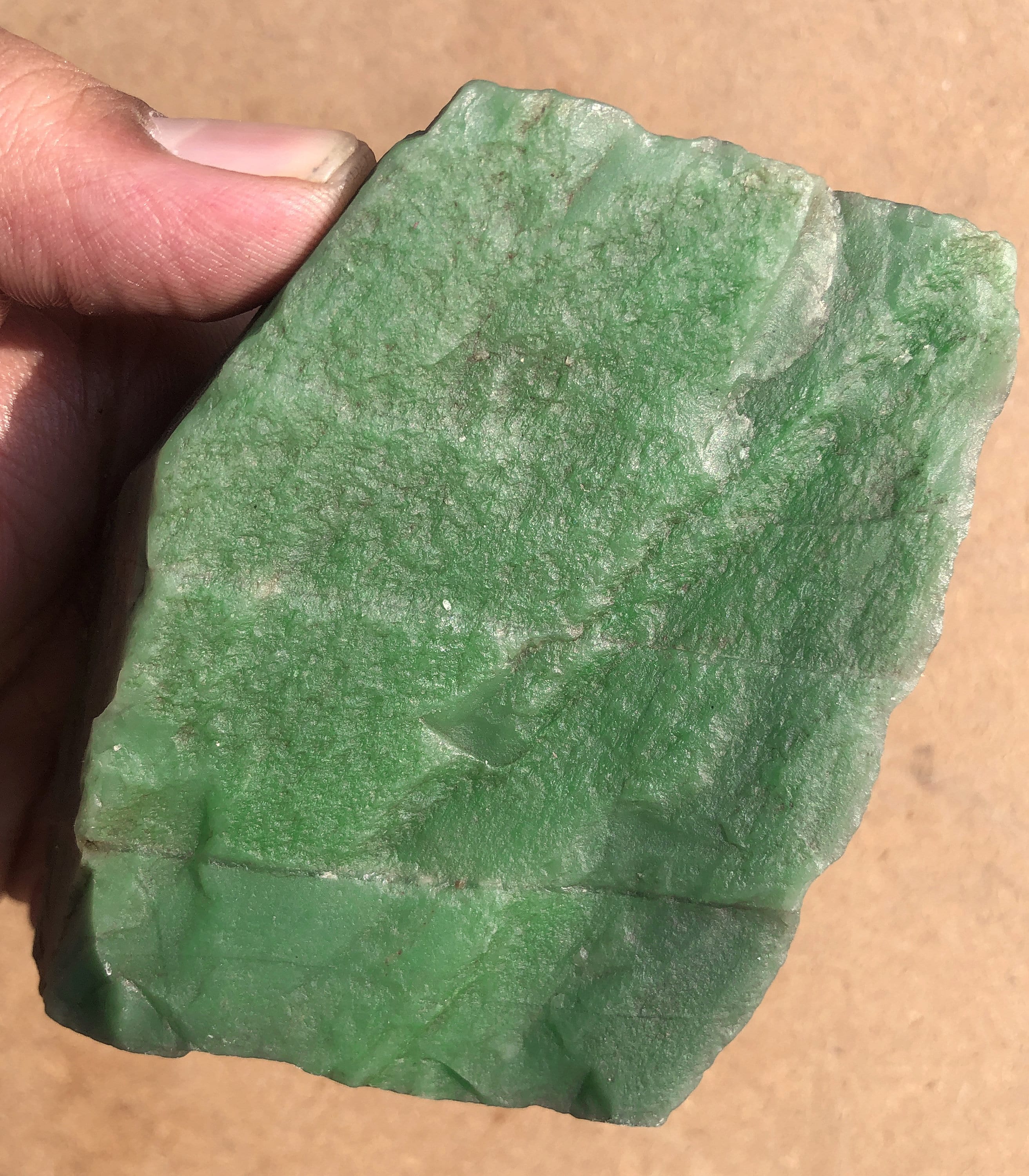 Natural Green Aventurine Rough Stone | Raw Specimen 420g