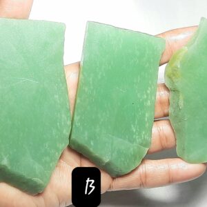 Natural Green Aventurine Rough: Unpolished Gemstone Slices Slab Rock Chunk Specimens