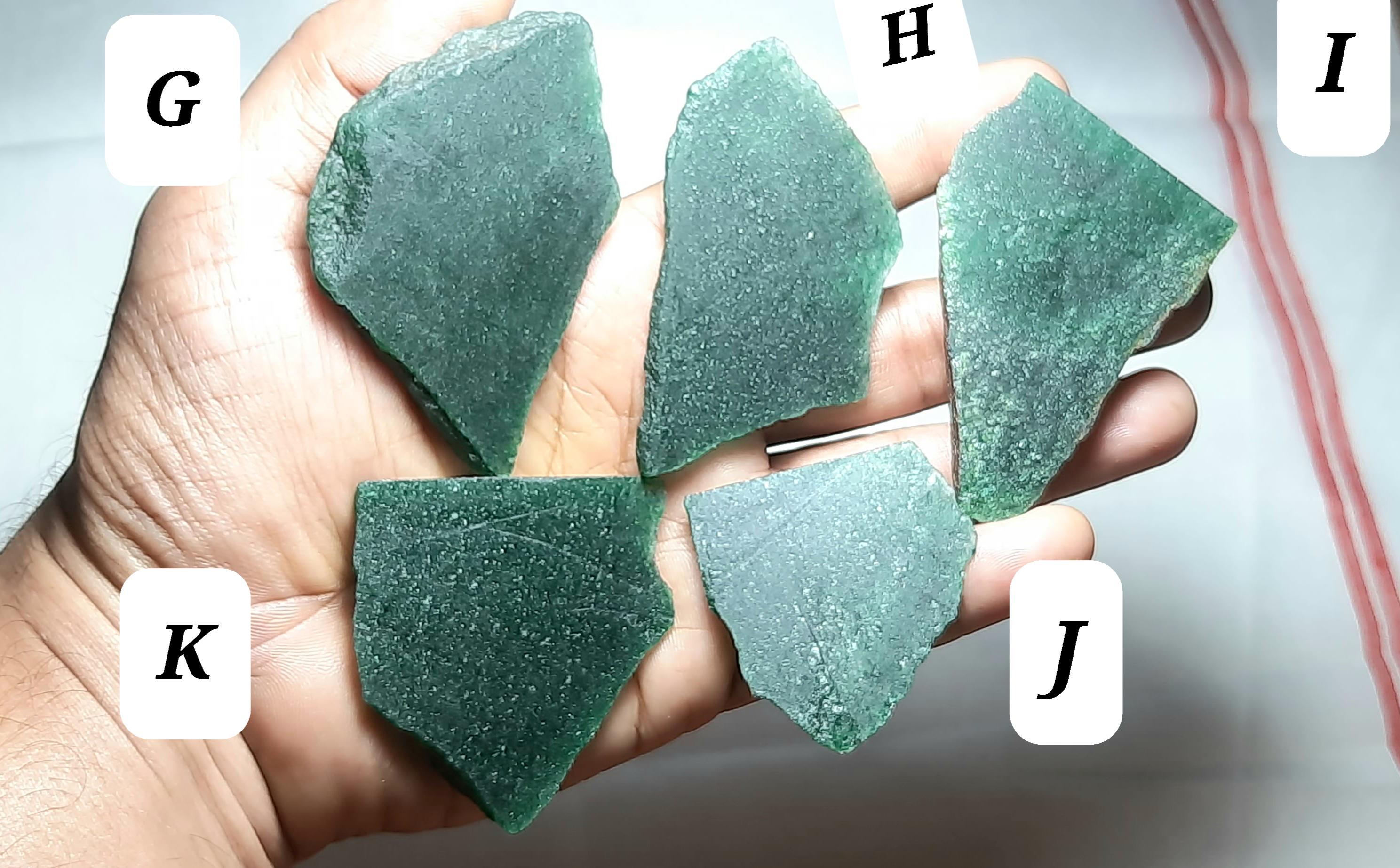 Natural Green Aventurine Unpolished Rough:aventurine Slices Slab Rock Chunk Raw Material Minerals