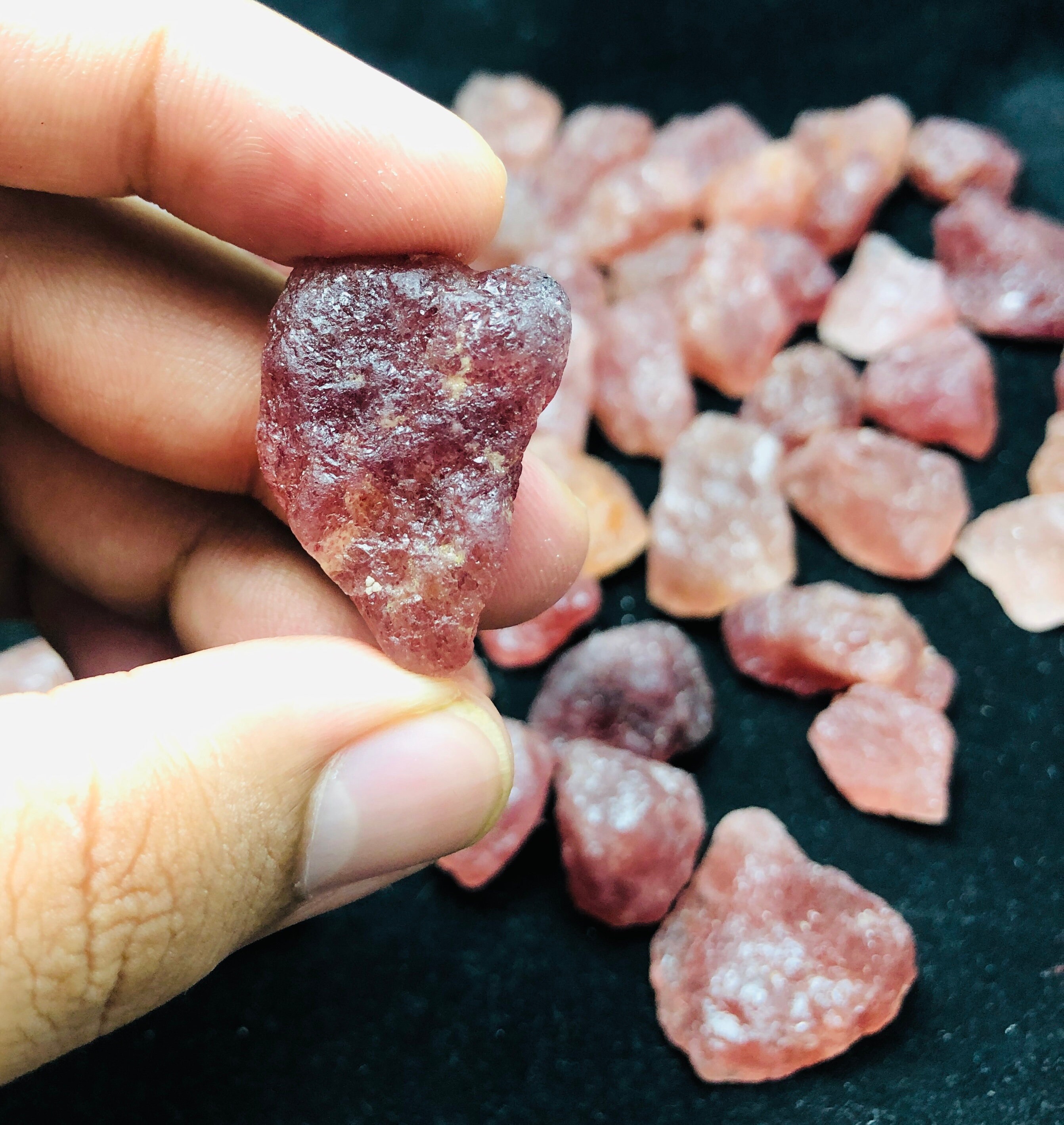 Natural Red Aventurine Rough Stone | Raw Crystals Lot 18-25mm