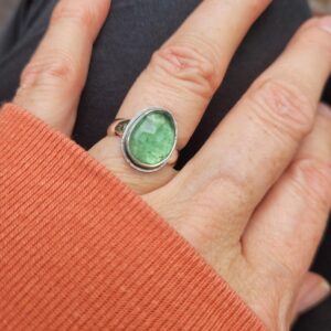 RESTOCKED Sterling silver aventurine gemstone ring. Simple elegant thick band aventurine ring RESTOCKED Sterling silver aventurine gemstone ring. Simple elegant thick band aventurine ring