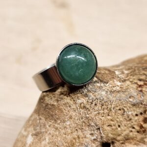 Unisex Aventurine Ring. Reiki Jewelry Uk. Adjustable Ring. 10mm Stone Unisex Aventurine Ring. Reiki Jewelry Uk. Adjustable Ring. 10mm Stone