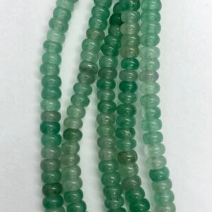 4mm Rondelle Green Aventurine Gemstone Beads.  15" strand of rondelles, approx. 160 per strand.  Light Green. Mint Green.