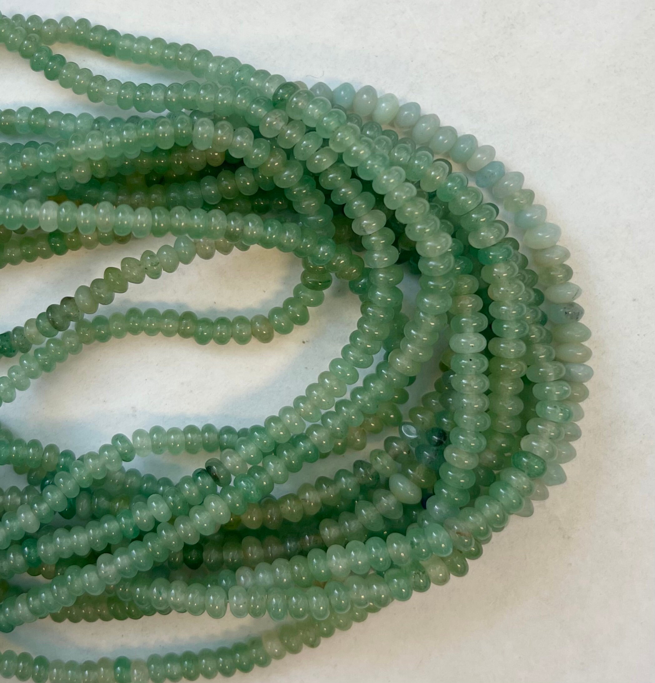 Aventurine 6x3mm Rondelle Gemstone Beads - 15.5 Inches Strand