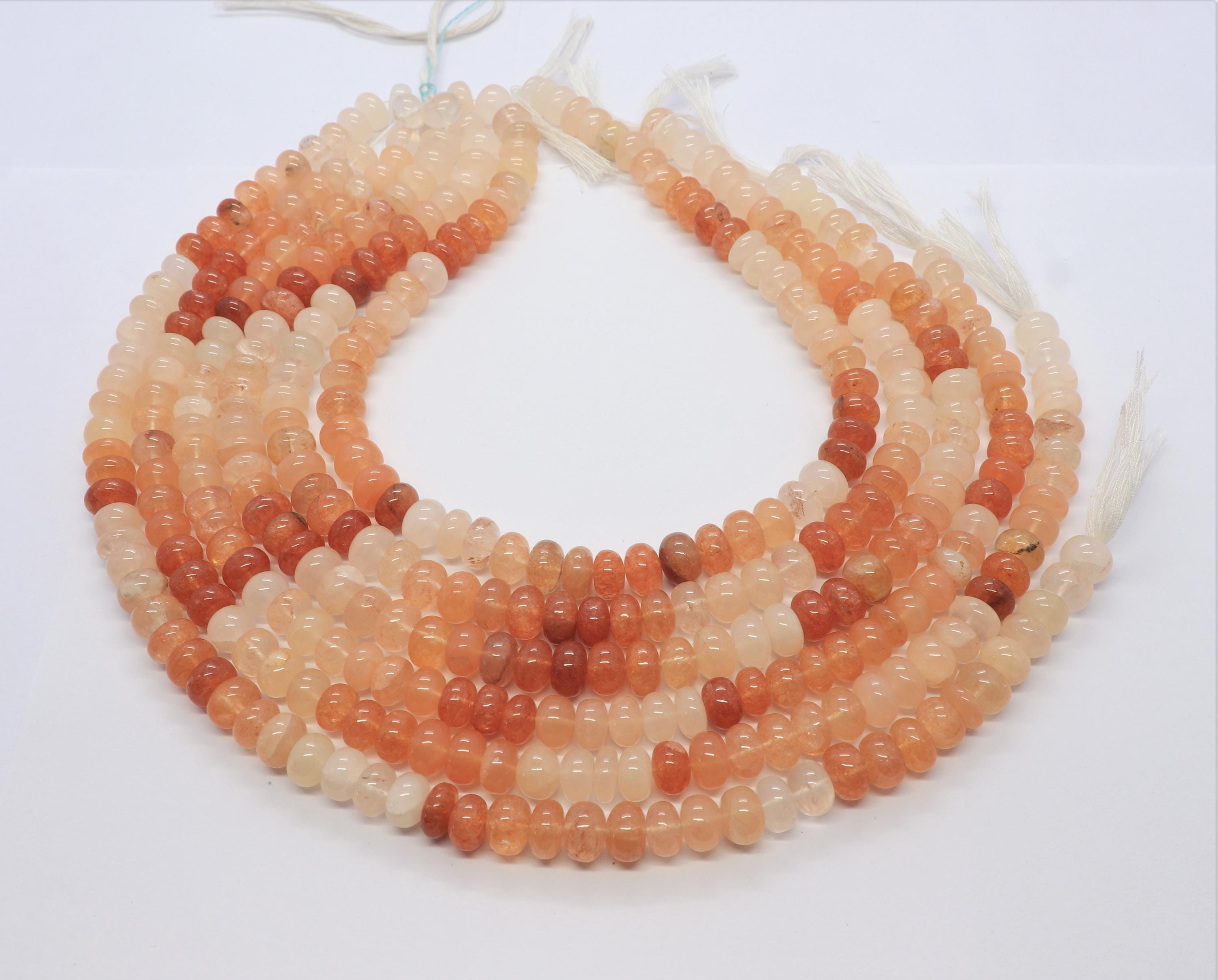 Aaa Natural Red Aventurine Smooth Rondelle Beads, 10-11 Mm Peach Aventurine Rondelle Beads, 16 Inch Red Aventurine Shaded Beads Strand