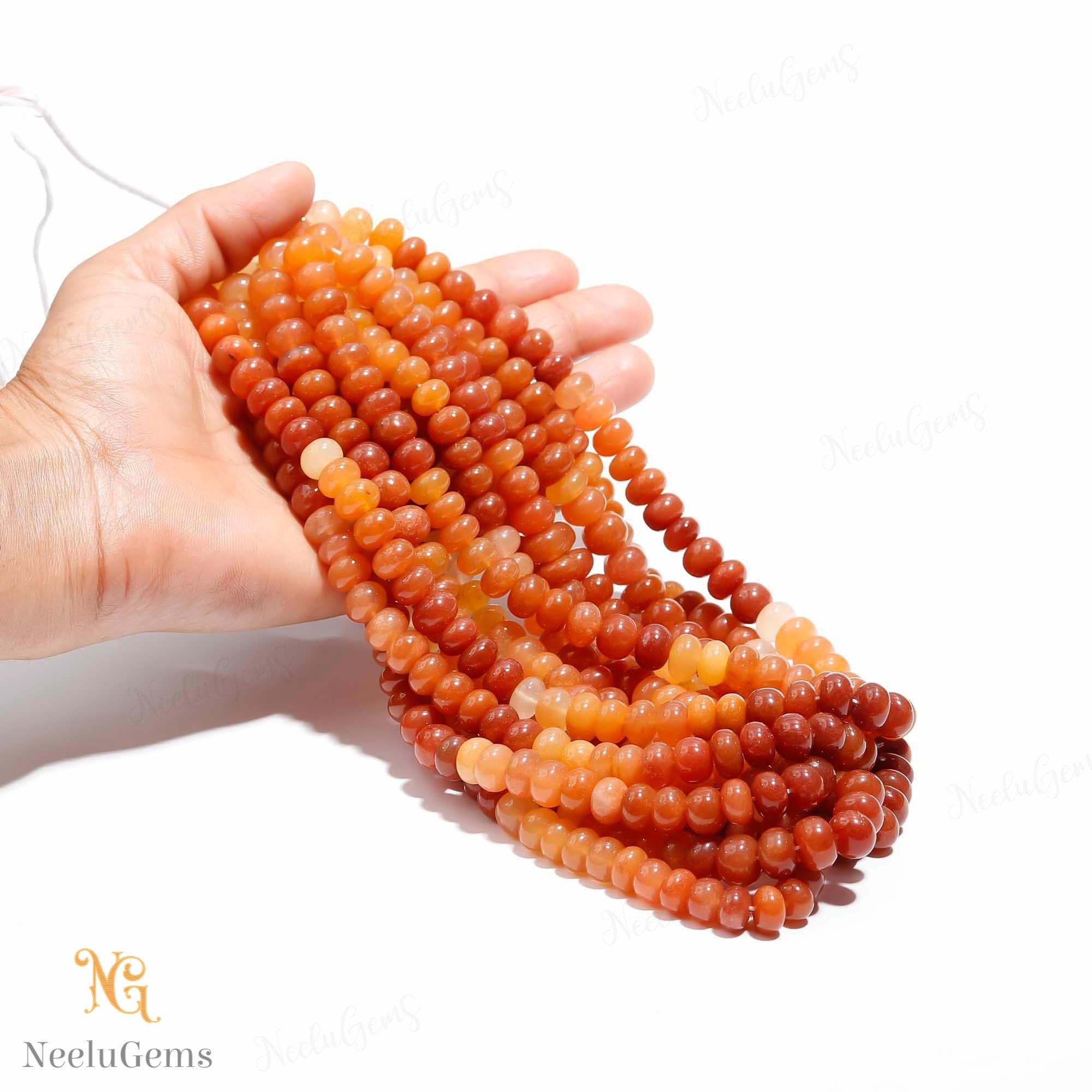 Aaa+ Red Aventurine Smooth Rondelle Beads,9-10 Mm Natural Aventurine Indian Cut Beads,16" Loose Gemstone Beads For Handmade Jewelry