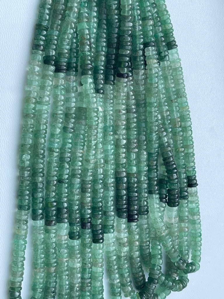 Green Aventurine Rondelle Beads: Shaded, 6mm, 8inch Strand Green Aventurine Rondelle Beads: Shaded, 6mm, 8inch Strand