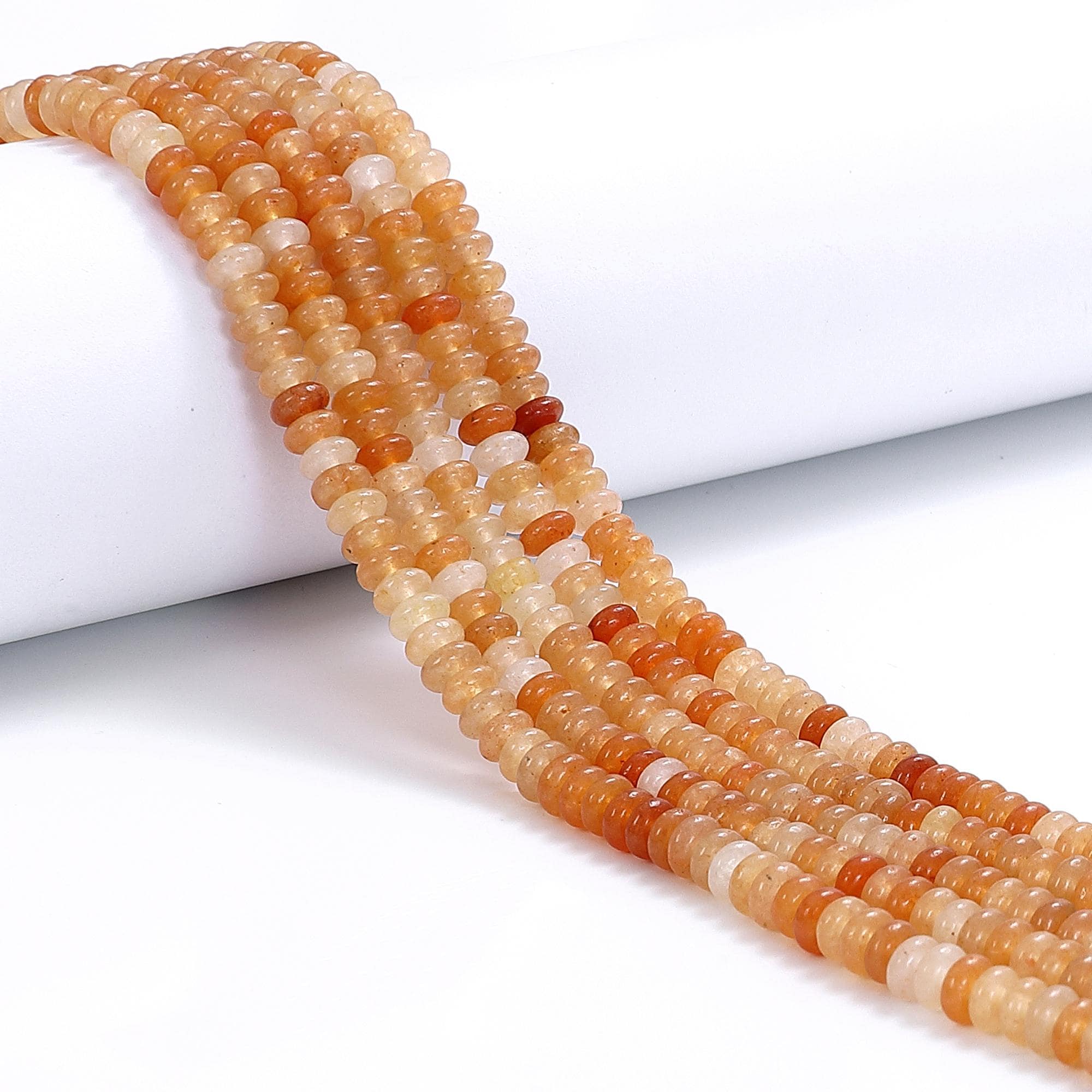 Natural Red Aventurine Smooth Rondelle Beads Size 2x4.5mm 15.5'' Strand Natural Red Aventurine Smooth Rondelle Beads Size 2x4.5mm 15.5'' Strand