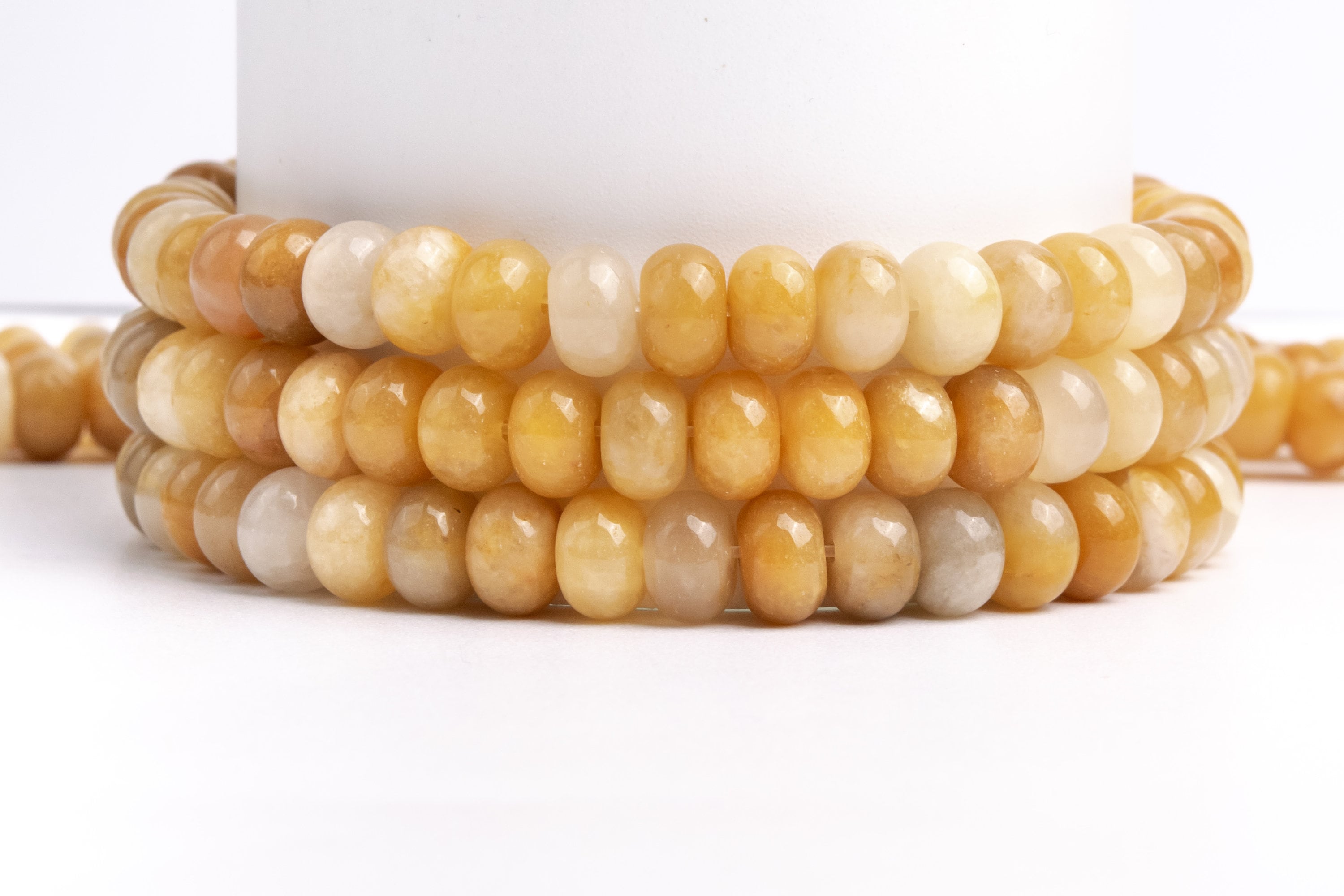 Yellow Aventurine Gemstone Grade Aaa Rondelle 6x4mm 8x5mm Loose Beads