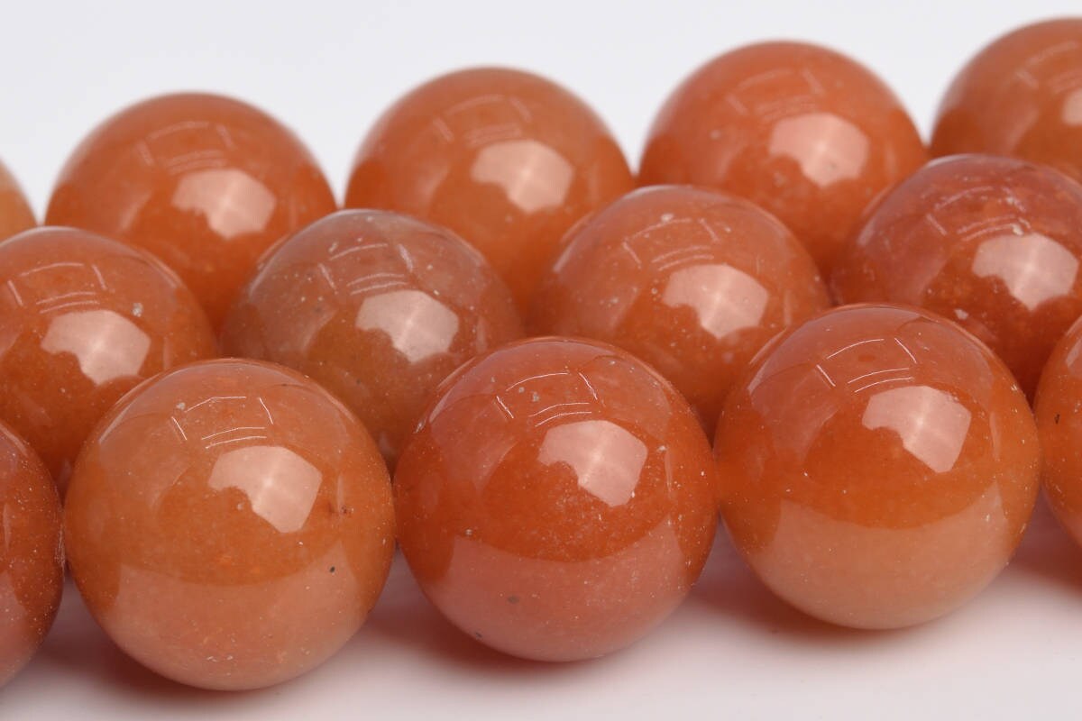 15mm Orange Aventurine Beads Grade Aaa Genuine Natural Gemstone Full Strand Round Loose Beads 15.5" Bulk Lot 1,3,5,10 And 50 (103606-996)