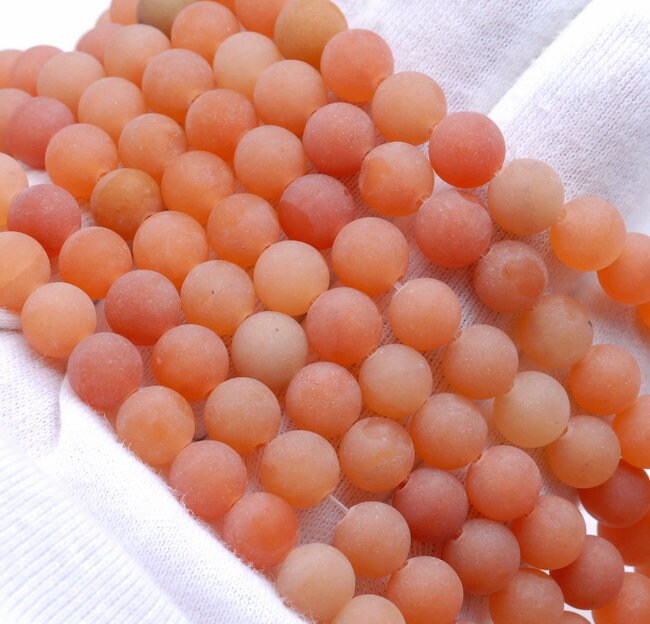 4mm Matte Orange Aventurine Gemstone Round Loose Beads 15 Inch Full Strand (80002314-m12) 4mm Matte Orange Aventurine Gemstone Round Loose Beads 15 Inch Full Strand (80002314-m12)