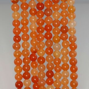 4mm Orange Aventurine Gemstone Round Loose Beads 15.5 inch Full Strand LOT 1,2,6,12 and 50 (90184125-356)