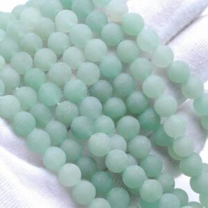 6mm Matte Green Aventurine Gemstone Round Loose Beads 15 Inch Full Strand (80002339-m7)