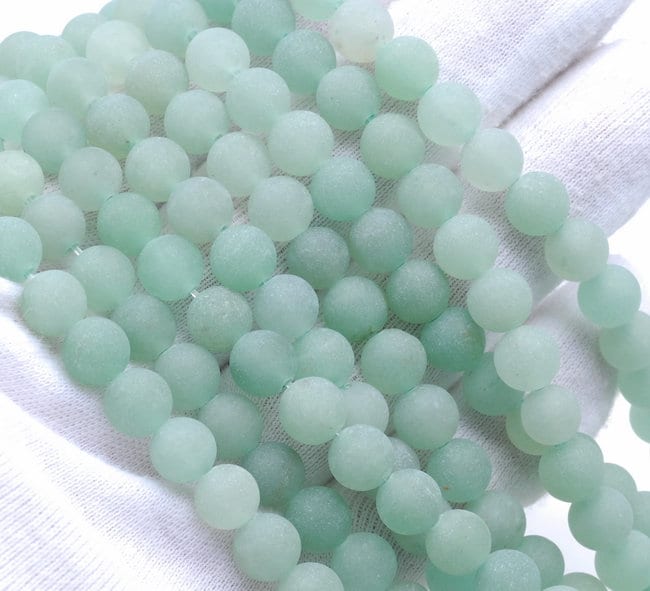 6mm Matte Green Aventurine Gemstone Round Loose Beads 15 Inch Full Strand (80002339-m7)