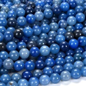 Genuine Natural  Aventurine Blue Gemstone Grace Aa Round 4mm 6mm 8mm 10mm Loose Beads 15 inch Full Strand BULK LOT 1,2,6,12 and 50 (M27)