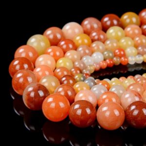 Genuine Natural Multicolor Aventurine Orange Yellow White Gemstone Grade Aa Round 4mm 6mm 8mm 10mm Loose Beads 15 Inch Full Strand Bulk Lot