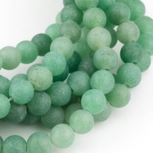 LARGE-HOLE Green Aventurine beads!!! 8mm or 10mm Matte -finished round. 2mm hole. 7-8" strands. Green Aventurine Big Hole Beads