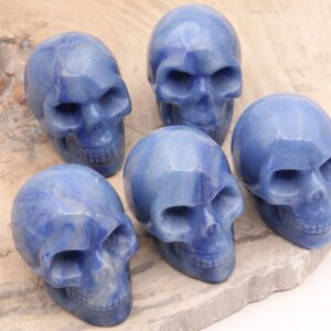 2 Inch Skulls Decor,blue Avenruine Skulls,for Gift Skulls Decor,natural Aventurine Skull,gemstone Skull Decor,fashion Style Skull Decor.