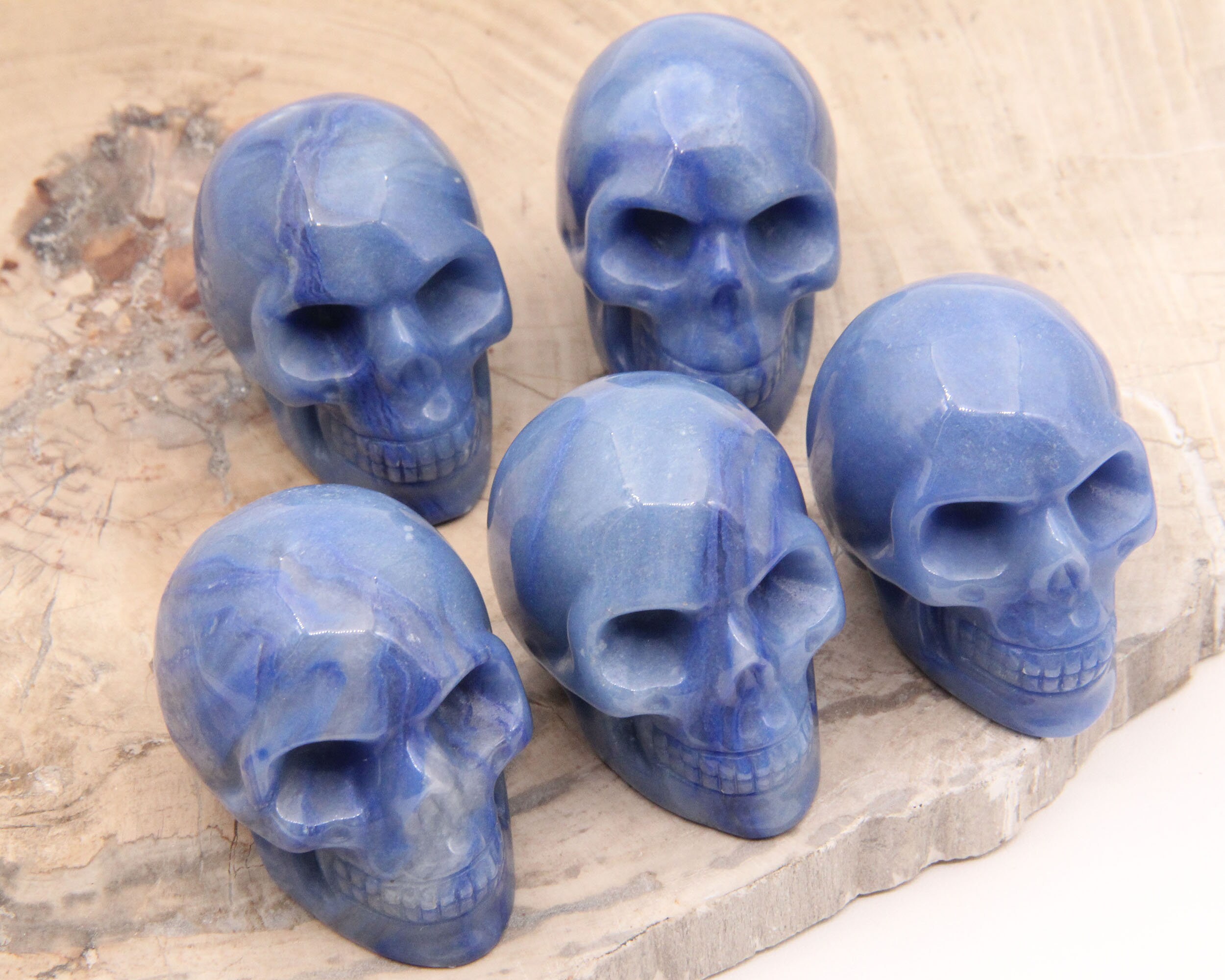 2 Inch Skulls Decor,blue Avenruine Skulls,for Gift Skulls Decor,natural Aventurine Skull,gemstone Skull Decor,fashion Style Skull Decor.