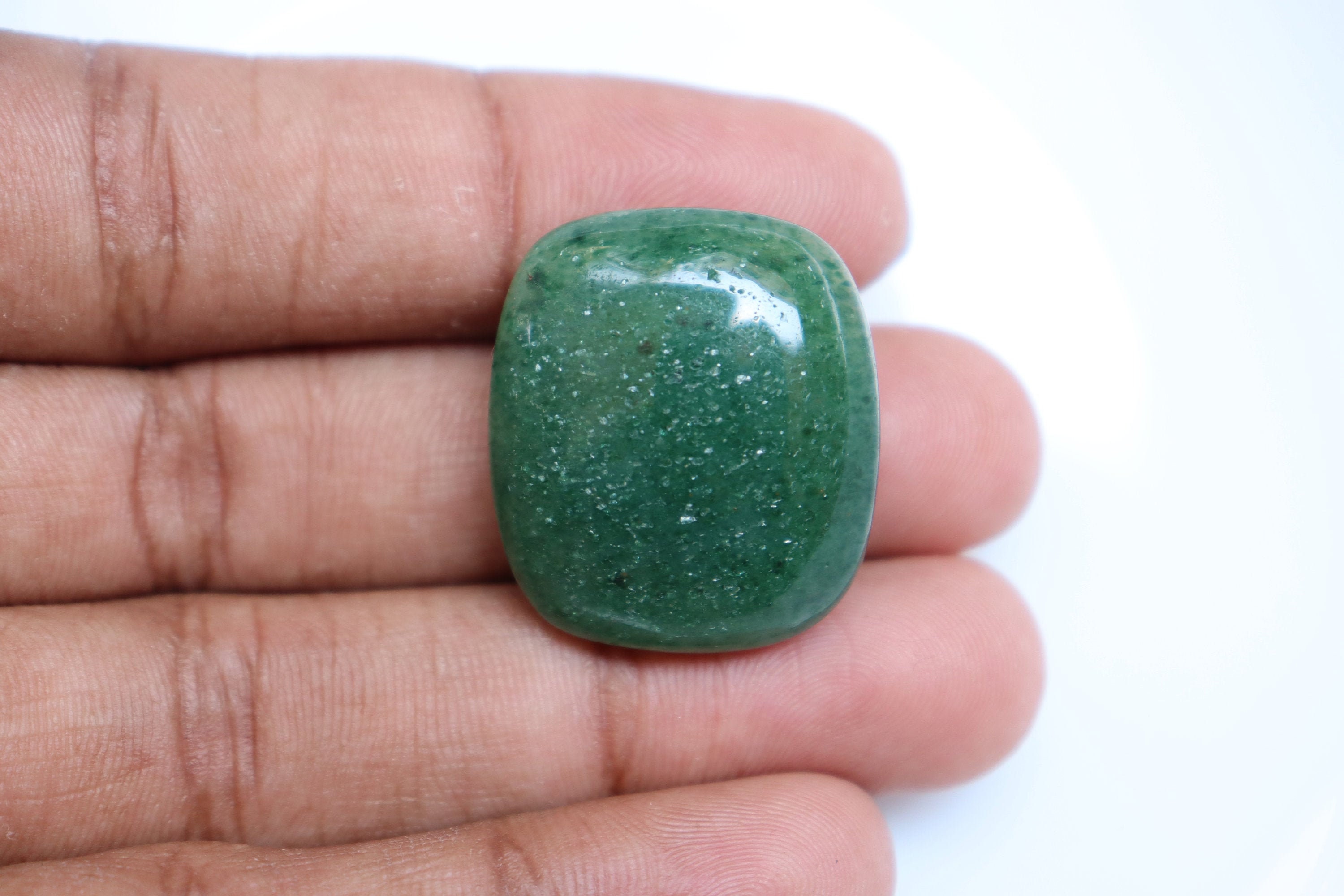 Dark Green Aventurine Palmstone, Healing Crystals And Stones - Green Aventurine Stones - Chakra Crystals - Chakra Stones - Healing Stone.