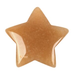 g6174.27 30mm Carved Orange Aventurine Gemstone Crystal Healing Star Stone DIY