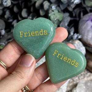 Green Aventurine Affirmation Heart, Aventurine Heart, Freind Stone, Friend Gift, Love Gift