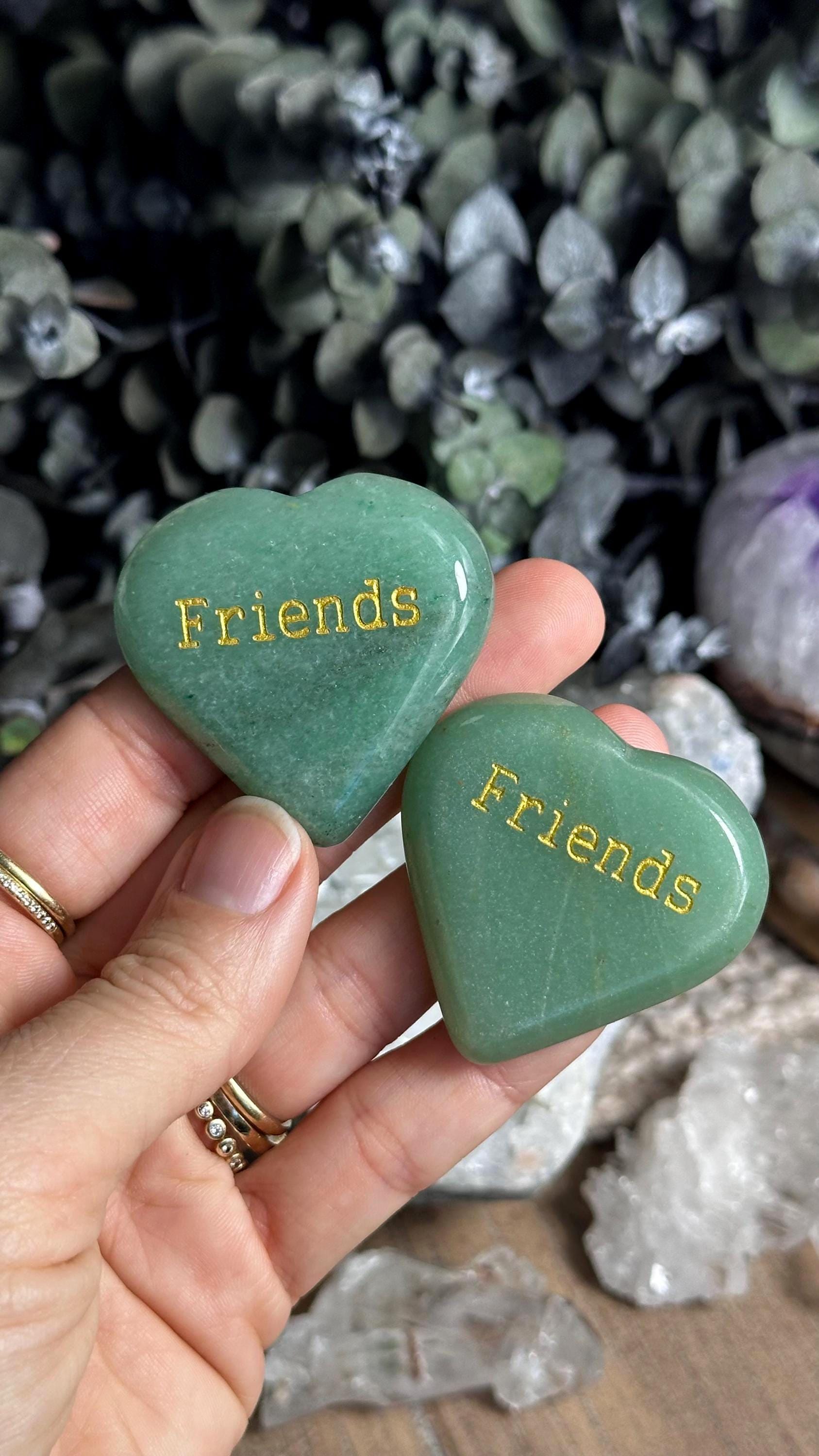 Green Aventurine Affirmation Heart, Aventurine Heart, Freind Stone, Friend Gift, Love Gift