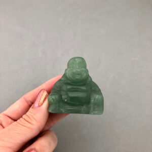 Green Aventurine Happy Buddha Laughing Buddha Hotei Maitreya Buddha Figurine Good Luck Wealth Prosperity Abundance Good Fortune Buddha