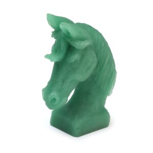 Green Aventurine Horse Carving Loose Gemstone, 58x80mm, Green Aventurine Jewelry Making , 1 Piece