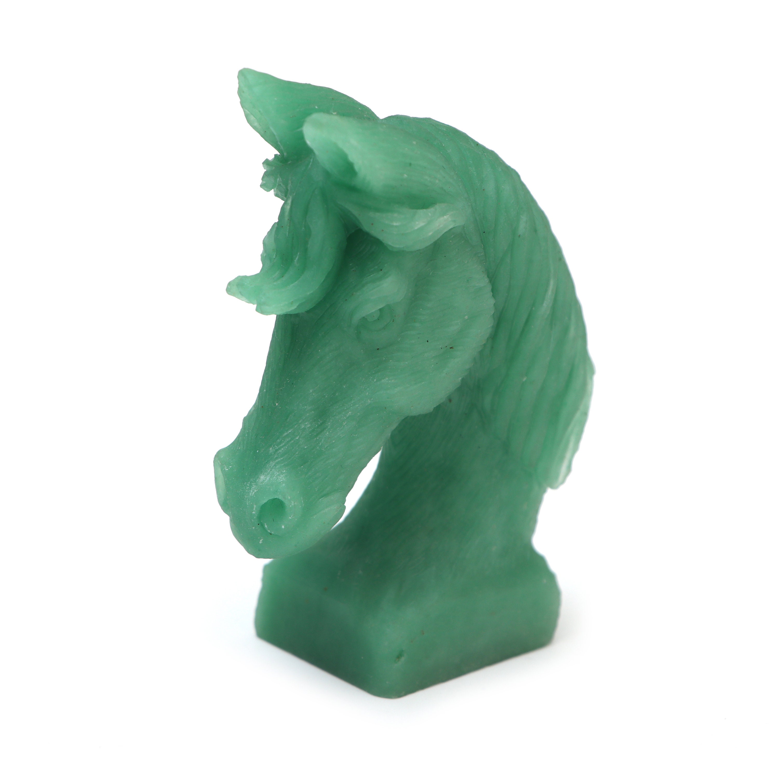 Green Aventurine Horse Carving Loose Gemstone, 58x80mm, Green Aventurine Jewelry Making , 1 Piece